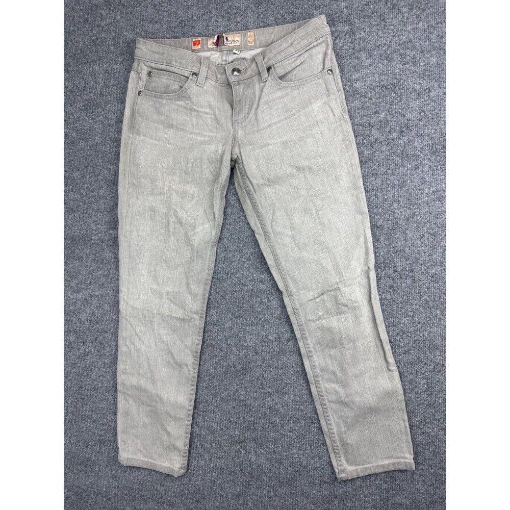 Juicy‎ Couture Jeans Women's 27 Gray Denim Skinny Low Rise Stretch Made In USA